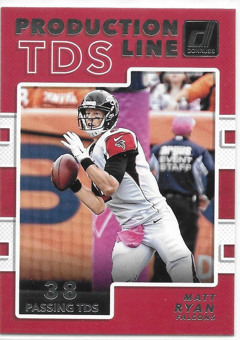 2017 Donruss Football Production Line Touchdowns Matt Ryan Falcons