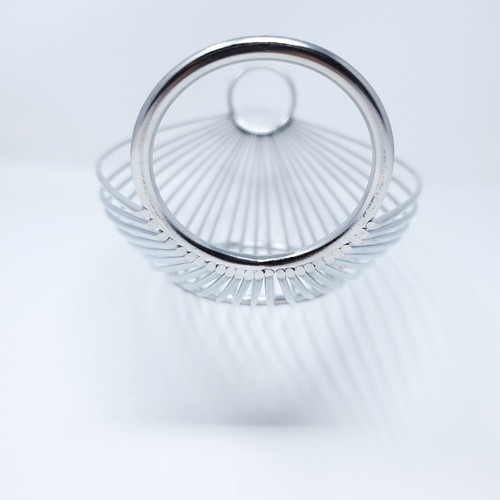 Metal wire fruit bowl, decorative basket, centerpiece, silver color - Picture 7 of 8