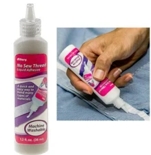 Allary No Sew Thread Liquid Adhesive Glue For Hem & Seam 1.25 fl. oz.