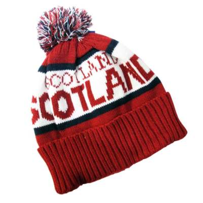 Red Scotland Beanie Hat New scts035