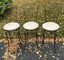 charleston forge swivel bar stools, coventry, wrought iron, hand forged