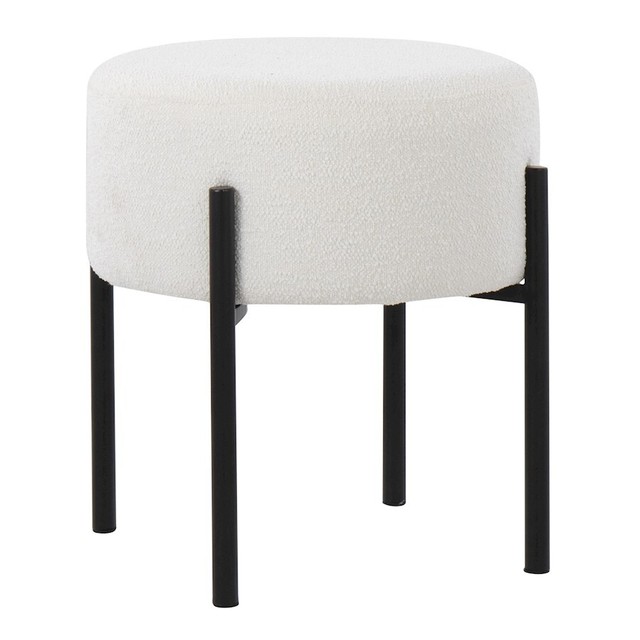 Lumisource Daniella Ottoman With Black Metal Finish OTDANIELLARND BKCR