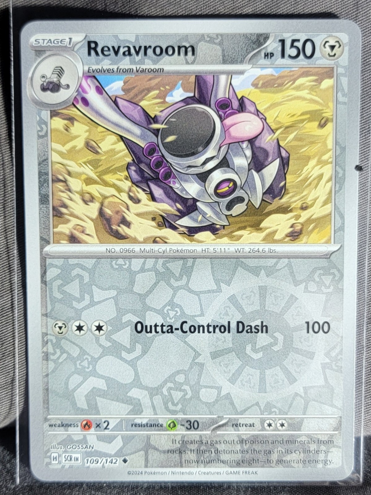 Pokemon TCG Card Revavroom 109/142 S&V Stellar Crown Uncommon Reverse Holo NM