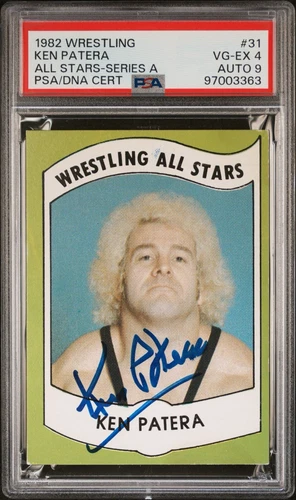 KEN PATERA PSA 4 AUTO 9 1982 Wrestling All Stars POP 2 Rookie Series A Signed 🔥