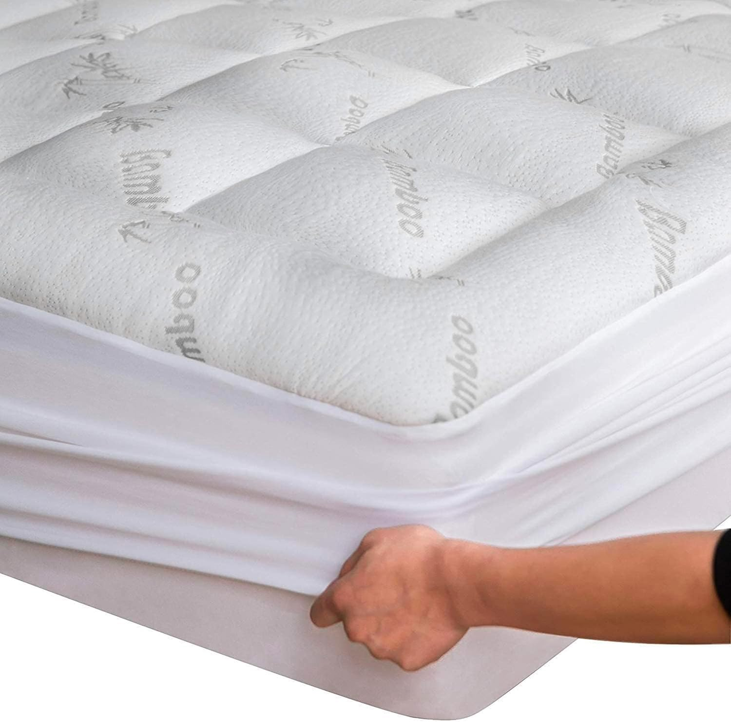 Ultra Soft Bamboo Viscose California King Mattress Topper by Pillo