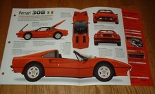 1977 Ferrari 308 Gts Spec Sheet Brochure Photo Poster Print 74 75 76 77 79 80 85