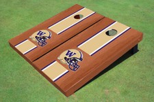 University Of Washington Helmet Gold Rosewood Matching Long Stripe Cornhole Boar