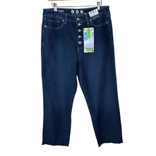 Rewash Womens Stovepipe Jeans Super High Rise Button Fly Raw Hem Size 11 30