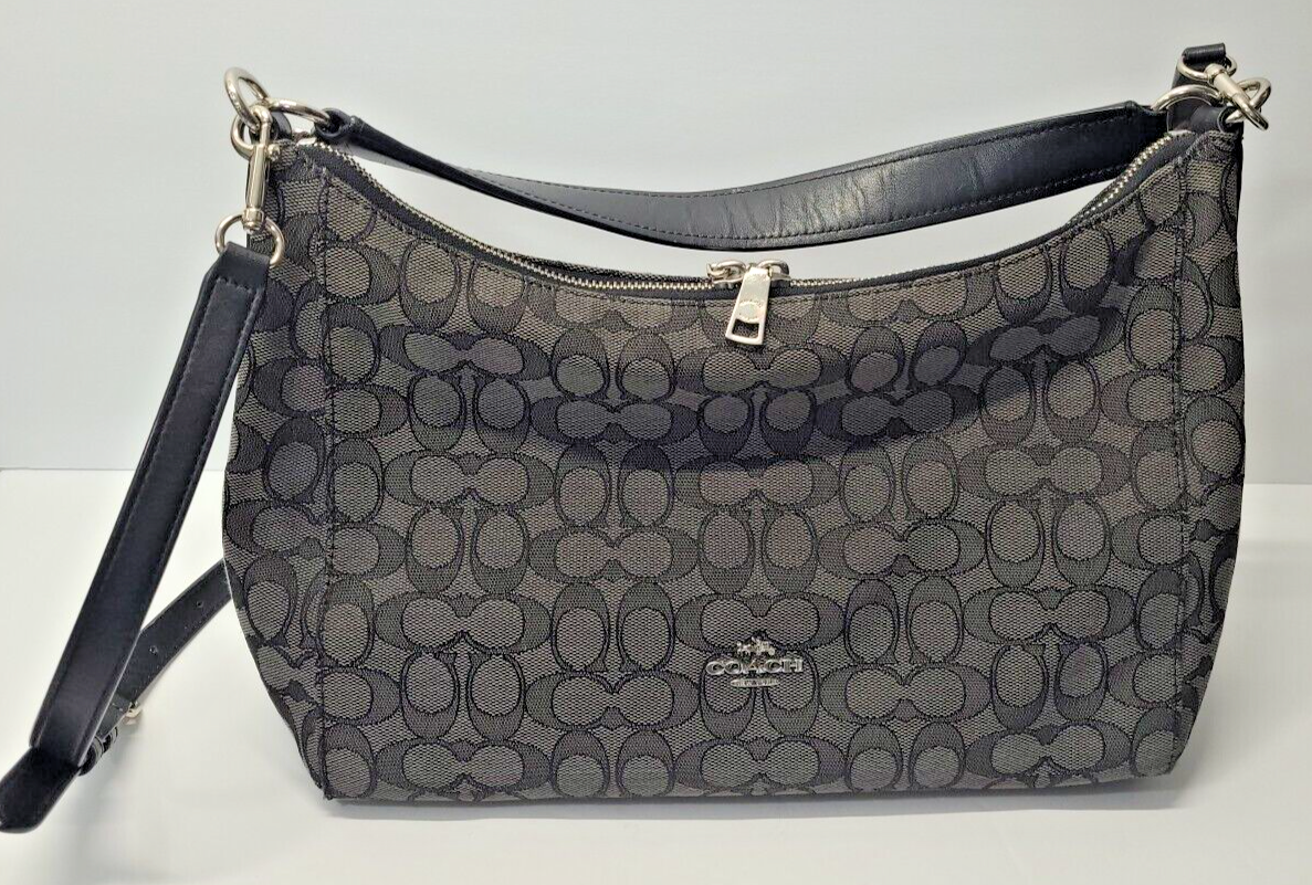 COACH EAST/WEST CELESTE HOBO SIGNATURE BAG (F58284) BLACK SMOKE