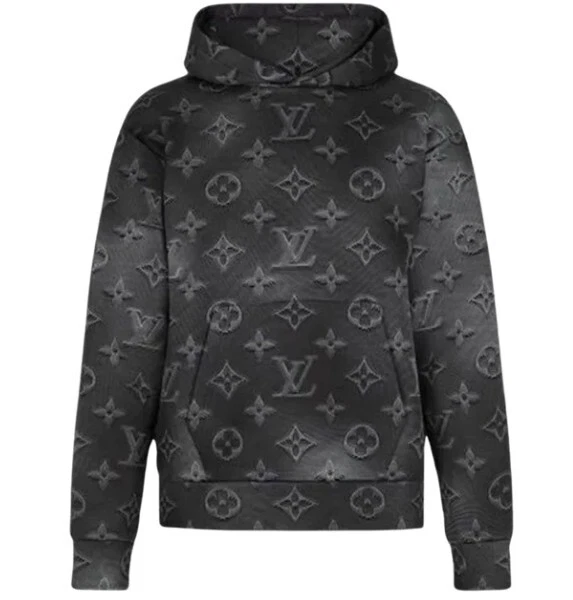 black and white lv hoodie