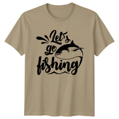 Lets Go Fishing Hobbies Herren T-Shirt Fisherman Tee