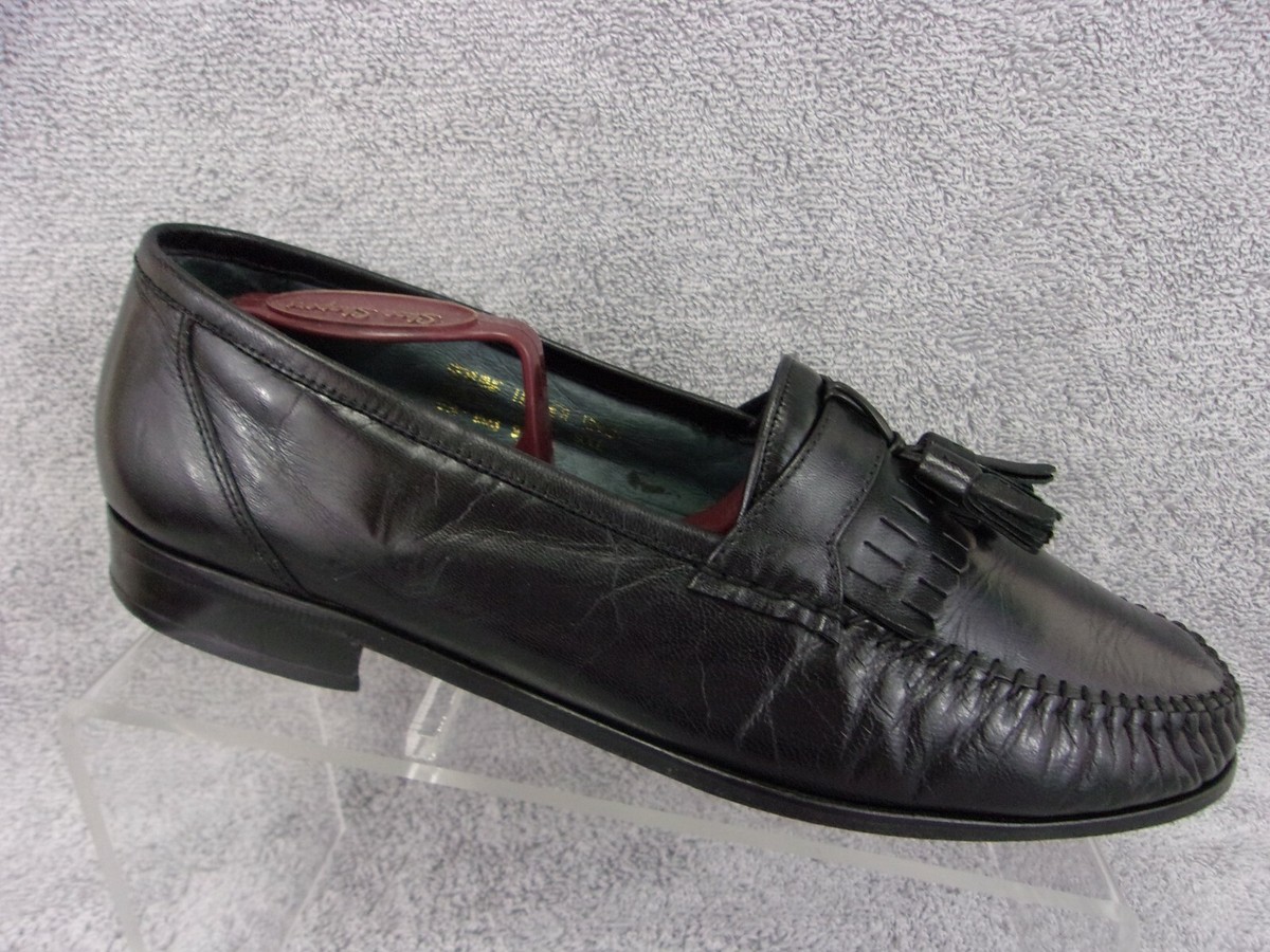 Towncraft black leather tassel kilt moc toe men