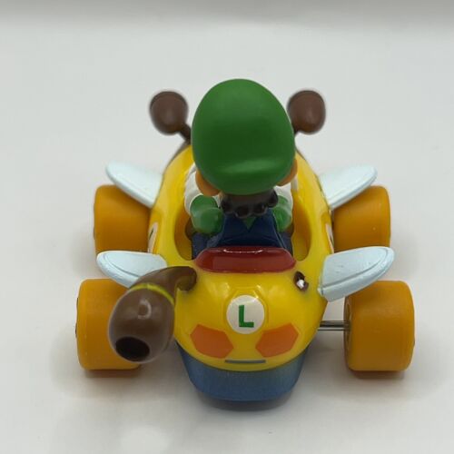 Luigi Mario Kart Super Mario Bros. Mini figura de juguete de coche de tracción trasera Japón envío gratuito - Imagen 4 de 12