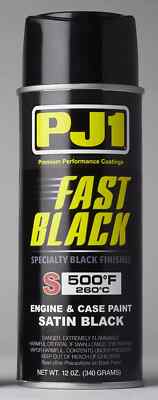 PJ1 500 DEG. FAST BLACK ENGINE & CASE PAINT SATIN 11OZ PART# 16-SAT