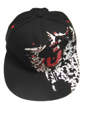 Angry Mickey Mouse Hat - Cap Black White Red No size tag 20" circumference