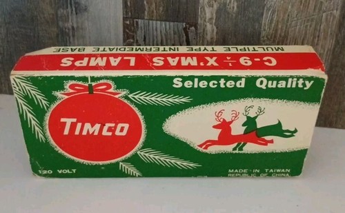 Box of 4 Orange Vintage Timco  C-9-1/4  Bulbs Lamps  Made in Taiwan  - Picture 3 of 3