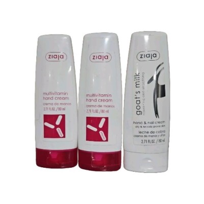 Lot of 3 Ziaja Multivitamin/Goat's Milk Hand Cream 2.71 FL OZ x3 New Without Box