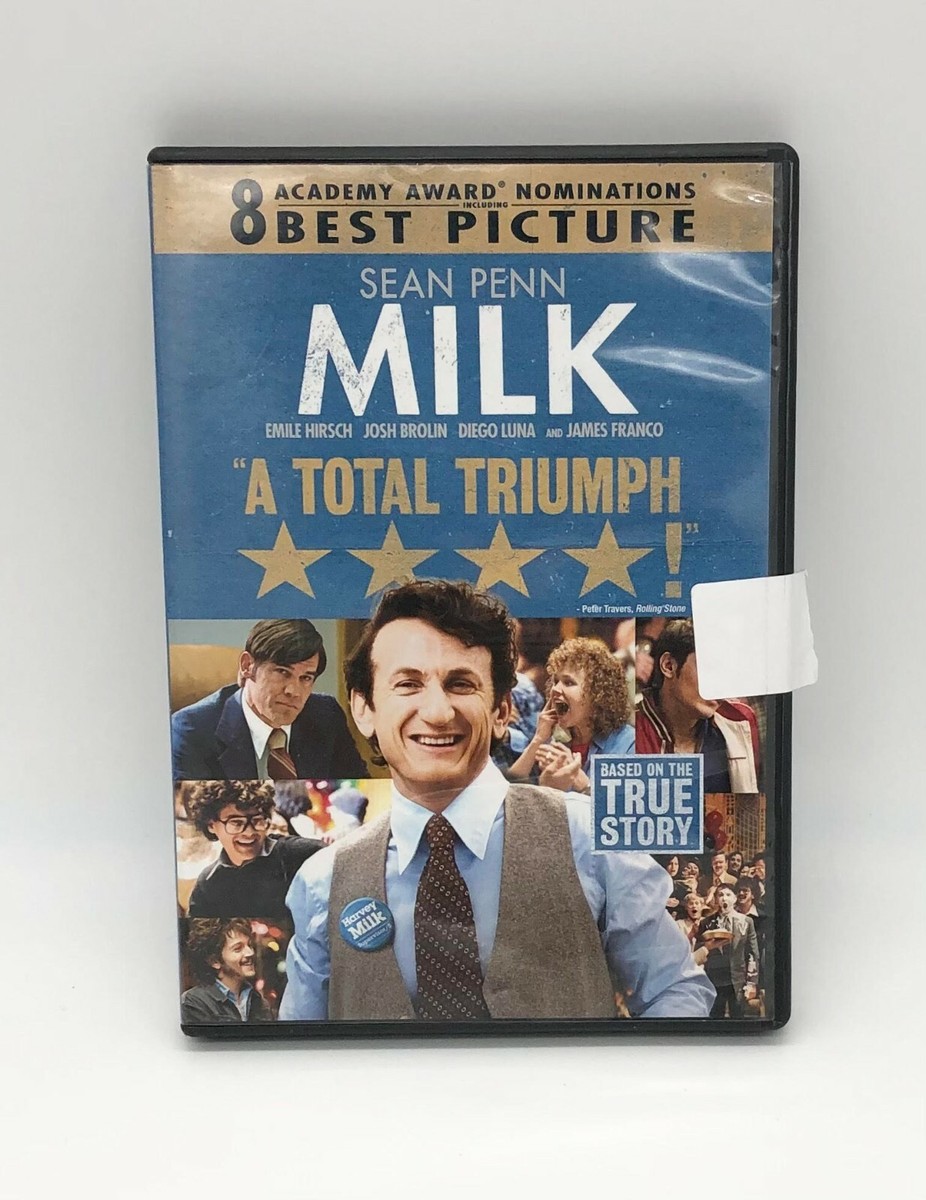 💿 Milk (DVD 2008) Starring Sean Penn as Harvey Milk, James Franco
