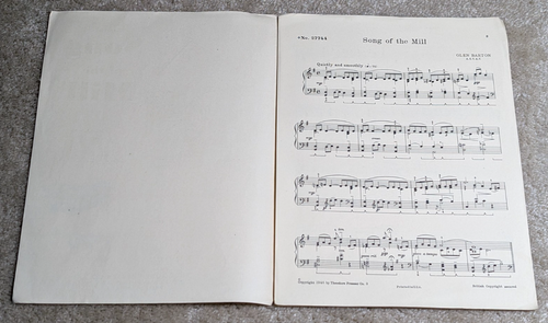 Song of the Mill Piano Solo: Glen Barton SHEET MUSIC 1946 Theodore Presser - Picture 2 of 4