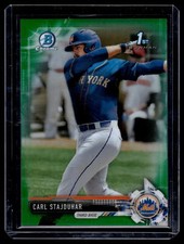 Carl Stajduhar 2017 Bowman Draft Chrome 1st Green Refractor Card /99 #BDC-179