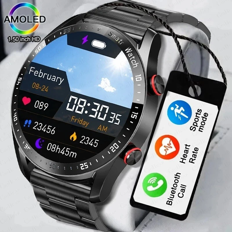 Bluetooth Smartwatch Men's Watch Fitness Heart Rate Heart Rate Monitor Blood Pressure Luxury
Opens i