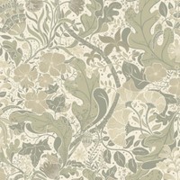 S83105 - Sommarang Schwedische Blumen BläTter Creme Galerie Tapete