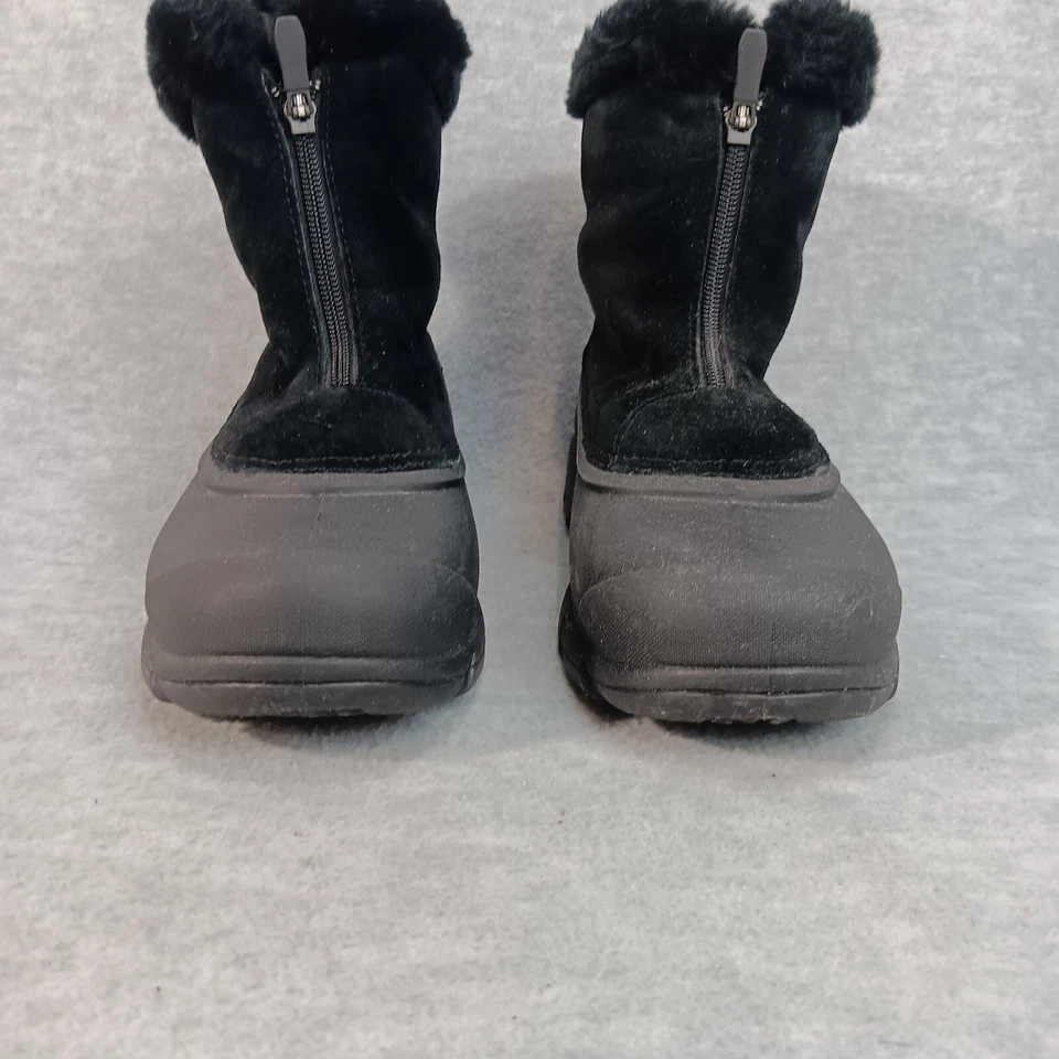Sorel ботинки снег ангел молнии Thinsulate искусственного меха с подкладкой черный женский размер 9 - Изображение 3 из 4