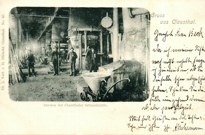AK * greeting from Clausthal   interior of the Clausthaler Schmelzhütte (AB) ...