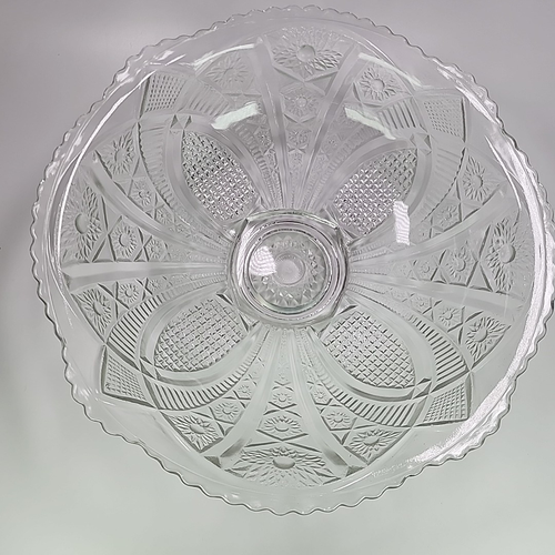 Vintage McKee Glas THE CONCORD klar 13" x 4-3/4" Bowle Schüssel glatter Rand Scheibe