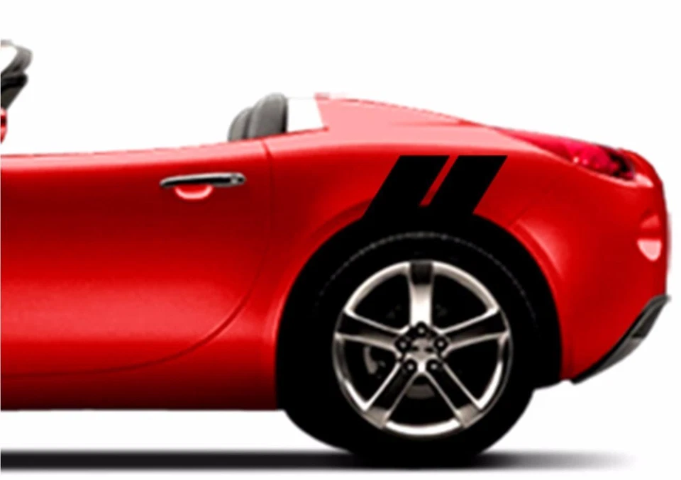 Calcomanía a rayas de vinilo doble barra de hash guardabarros trasero de 4" (se adapta a Pontiac SOLSTICE) Foto 4 de 4