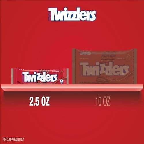 TWIZZLERS Strawberry Twists Chewy Candy Pack of 18 Bulk Individual Packs - Foto 7 di 7