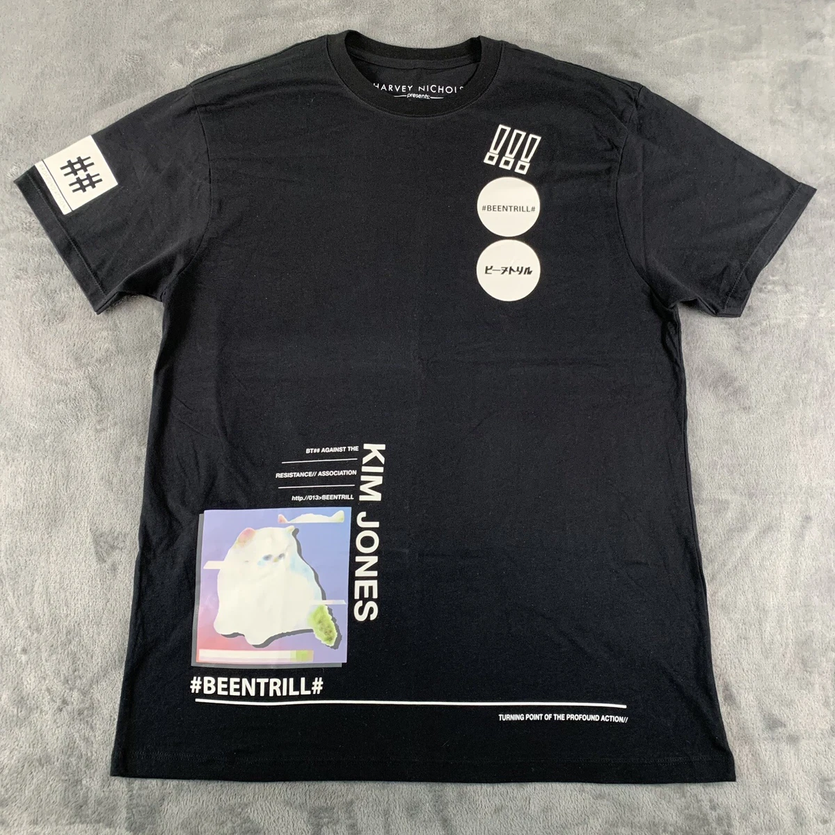 Harvey Nichols Been Trill Kim Jones Cat Double Sided Tshirt Size