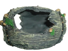OCEAN FREE AQUARIUM MEDIUM BROKEN DRUM ORNAMENT for FISH/FROG/TURTLE/CRAB/NEWT