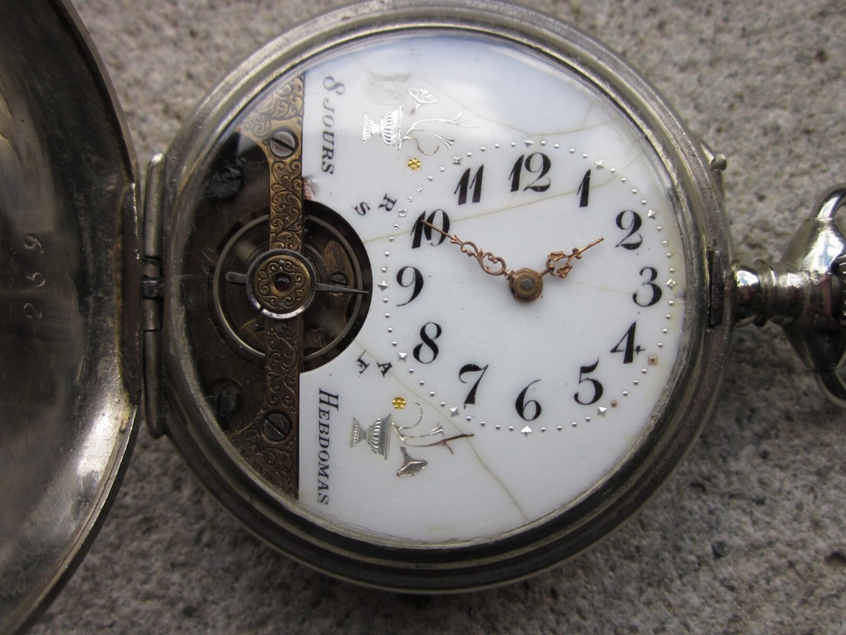 OROLOGIO DA TASCA HEBDOMAS SAVONETTE JOURS DAYS CIPOLLA TASCHINO - Main Image