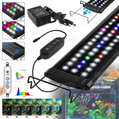 MARKENLOS 30-115cm LED RGB Aquarium Beleuchtung Lampe Vollspektrum Aufsetzleuchte Licht
