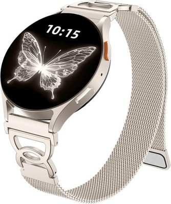 20mm Slim Metal Strap Compatible with Galaxy Watch 7, 6, 5, Active 2