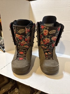 Vans Womens Hi Standard Brown Snowboard Boots Size 7 Lace Up w/Liners pre owned