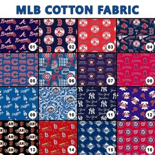 MLB Teams Cotton Fabric - 58" Wide - 100 Cotton - Sold by The Yard