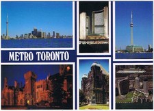Postcard Metro Toronto CN Tower City Hall Parliament Casa Loma Toronto Ontario