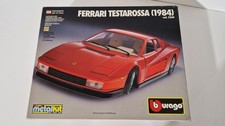 Bburago Ferrari Testarossa (1984) 1/24 metal kit Burago 5504 die cast da montare