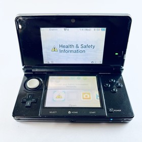 Nintendo 3DS Handheld Video Game Console Black CTR-001 (USA) w/ Charger, SD Card