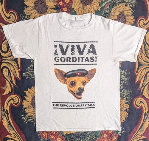 1998 Taco Bell Viva Gorditas The Revolutionary Taco Chihuahua Promo Tee