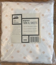 Microfiber Twin XL Sheets Flat,Fitted,Pillowcase - A0225