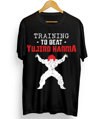 Otaku Baki Hanma MMA Anime Ogre Yujiro Manga T-Shirt Black