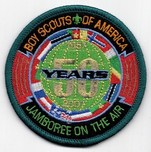Patch JOTA Oct 2007 Jamboree on the Air 50th Annual BSA Amateur Radio 3"