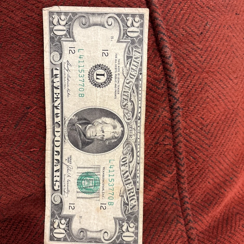 RARO Colecionável-1969 Série A, nota de USD 20 dólares - US$ 20. EDIÇÃO DE COLECIONADOR! - Imagem 2 de 4