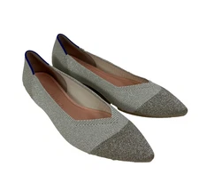 New Rothy's Women's The Point Diamond Metallic Ballet Flats Shoes US Size 9.5 US