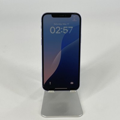 Apple iPhone 12 Purple 64GB Unlocked Cracked Screen w/ Bad Touch/Face ID 