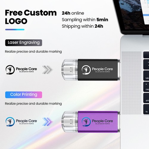 USB-C Flash Drive TYPE-C Memory Pen Stick Drives Storage 128GB 64GB 32G 16G 8G - Afbeelding 10 van 29