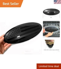 12 inch Front Grille Tailgate Rear Aluminum Overlay American Black Flag Emble...